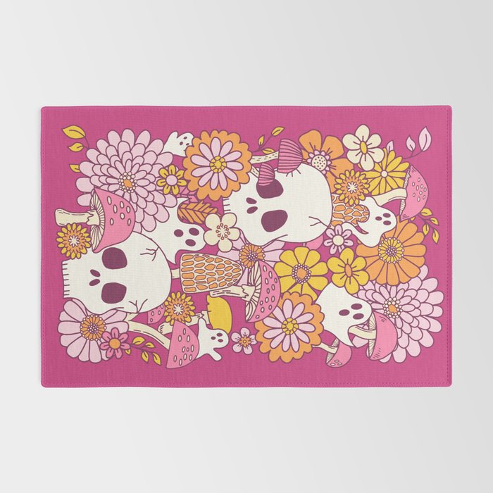 Spooky Mushroom Garden - Fuchsia Rug Gallery Image 2