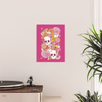Spooky Mushroom Garden - Fuchsia Poster Gallery Image 2