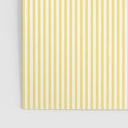 Fine Stripes Narrow Vertical Stripe Pattern in Butter Yellow and White Poster Gallery Image 3