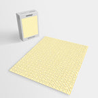Fine Stripes Narrow Vertical Stripe Pattern in Butter Yellow and White Jigsaw Puzzle Gallery Image 2