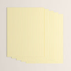 Fine Stripes Narrow Vertical Stripe Pattern in Butter Yellow and White Wrapping Paper Gallery Image 3