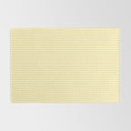 Fine Stripes Narrow Vertical Stripe Pattern in Butter Yellow and White Rug Gallery Image 2