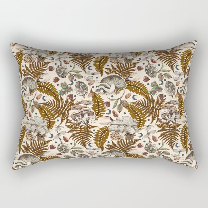 Mushrooms in moon forest A Rectangular Pillow Gallery Image 2