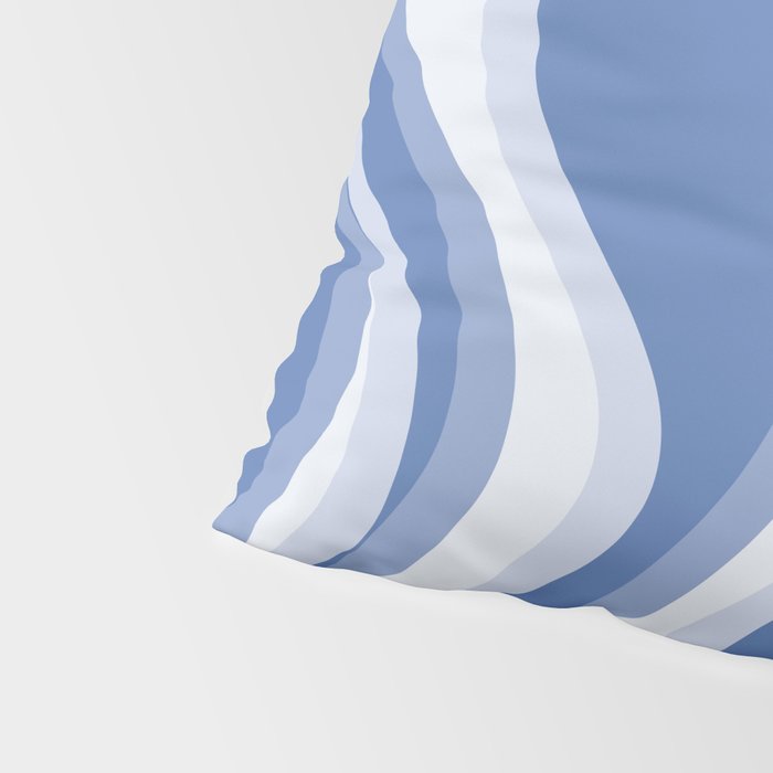 Trippy Glitch Blue Retro Liquid Swirl Abstract Pattern Pillow Sham Gallery Image 4