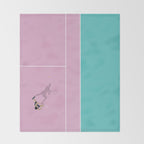 Pink Tennis Court  Throw Blanket Gallery Image 2