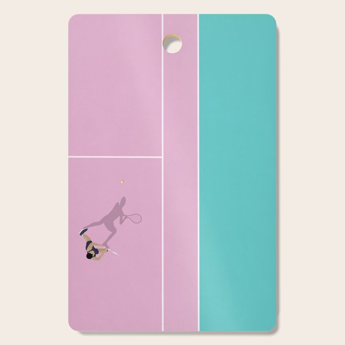 Pink Tennis Court  Cutting Board Gallery Image 1
