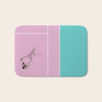 Pink Tennis Court  Bath Mat Gallery Image 1