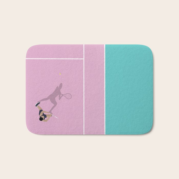 Pink Tennis Court  Bath Mat Gallery Image 1