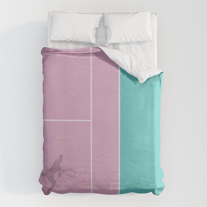 Pink Tennis Court  Duvet Cover Gallery Image 1