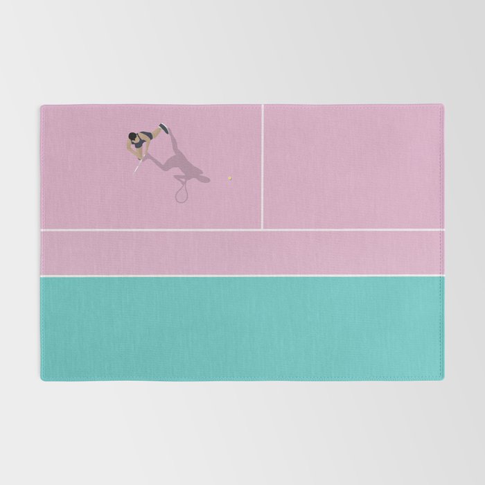 Pink Tennis Court  Rug Gallery Image 2