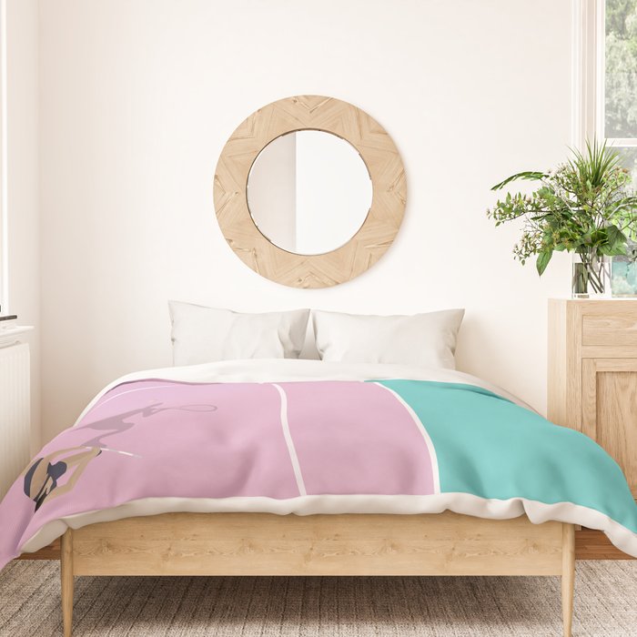 Pink Tennis Court  Duvet Cover Gallery Image 3