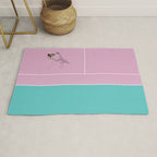 Pink Tennis Court  Rug Gallery Image 1