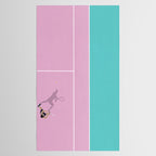 Pink Tennis Court  Tablecloth Gallery Image 2
