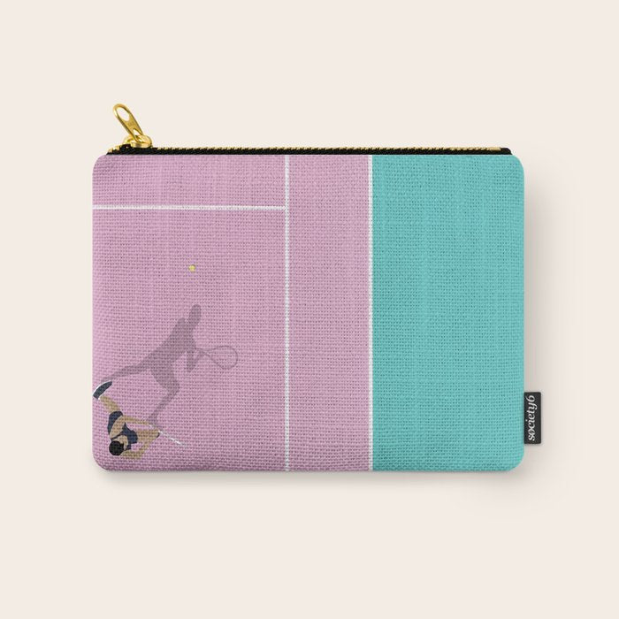 Pink Tennis Court  Carry All Pouch Gallery Image 1
