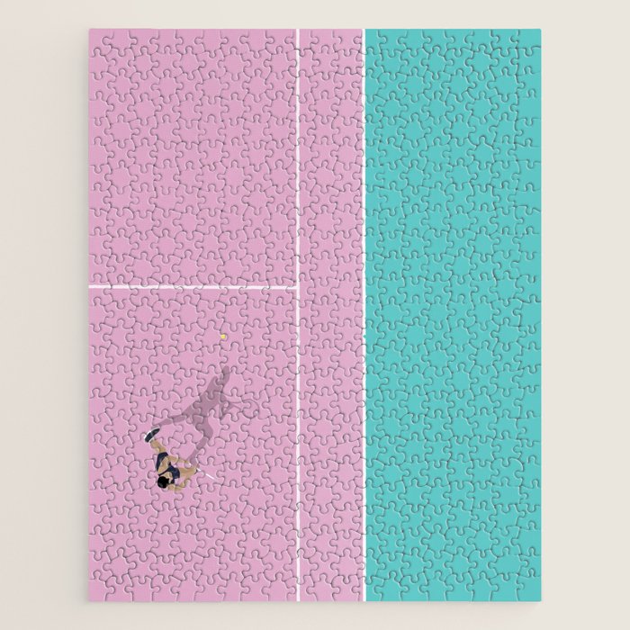 Pink Tennis Court  Jigsaw Puzzle Gallery Image 1