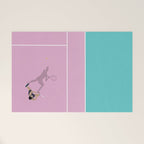 Pink Tennis Court  Welcome Mat Gallery Image 1