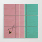 Pink Tennis Court  Wood Wall Art Gallery Image 1