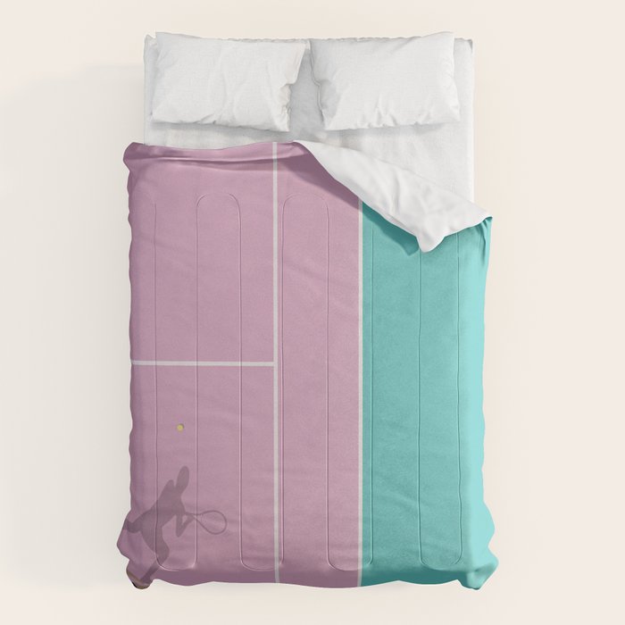 Pink Tennis Court  Comforter Gallery Image 6