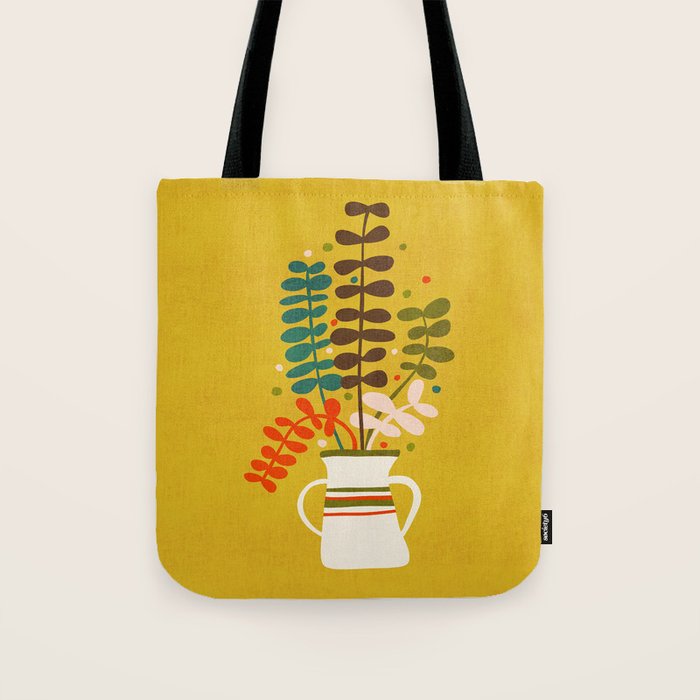 Potted Leaves Tote Bag Gallery Image 1