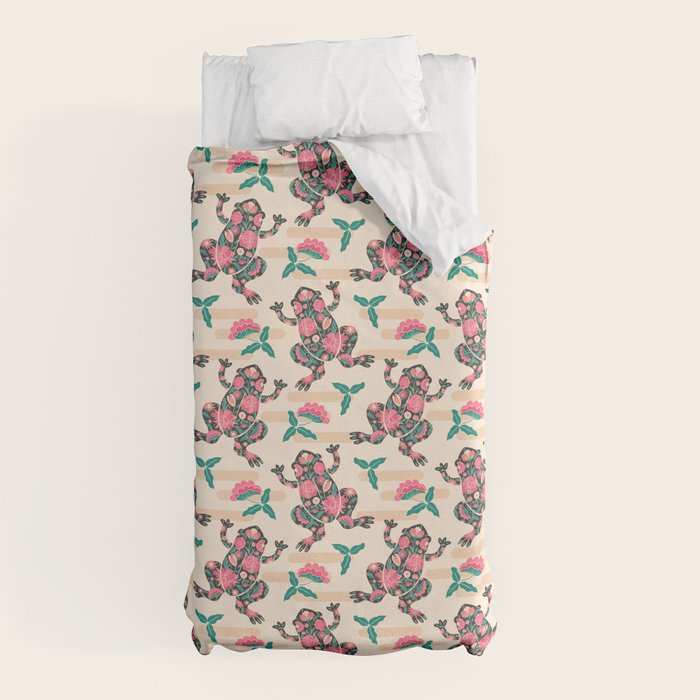 Frogs in bloom  Duvet Cover Gallery Image 5