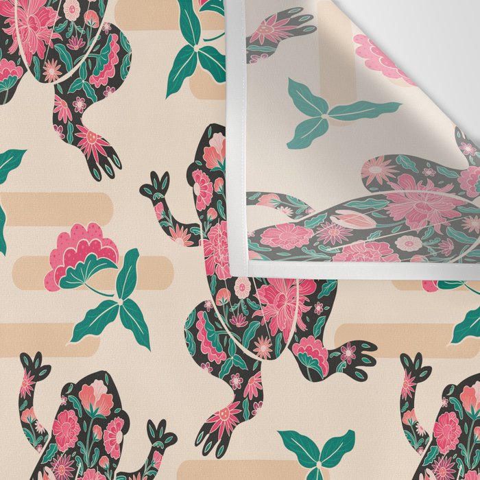 Frogs in bloom  Wall Tapestry Gallery Image 3