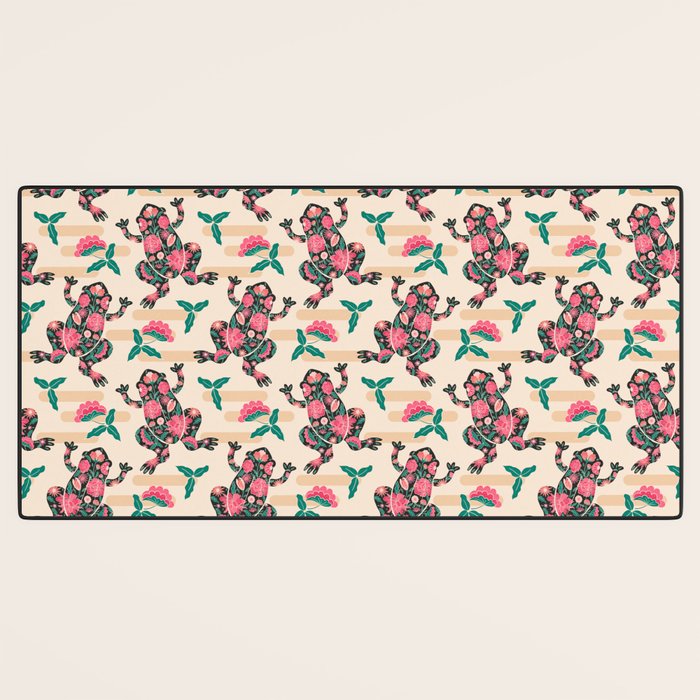 Frogs in bloom  Desk Mat Gallery Image 3