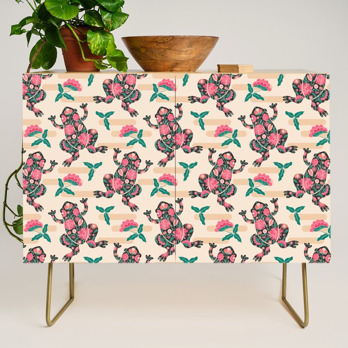 Frogs in bloom  Credenza Gallery Image 1