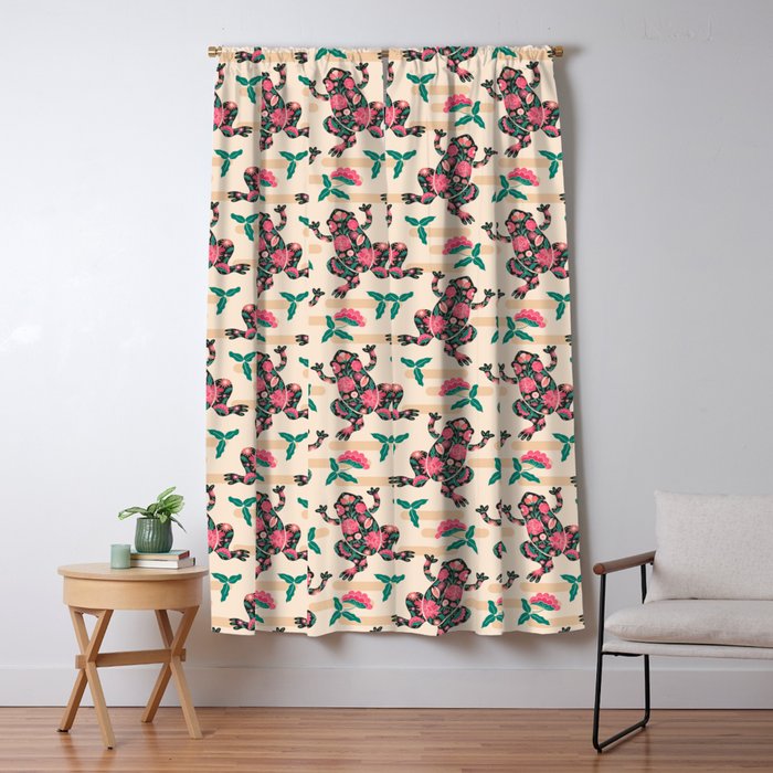 Frogs in bloom  Window Curtain Gallery Image 1