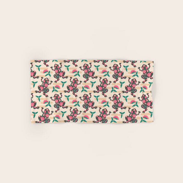 Frogs in bloom  Bath Towel Gallery Image 1