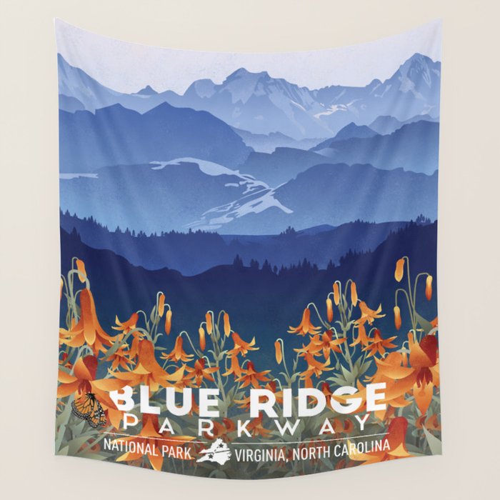 Blue Ridge Mountains Wall Tapestry Gallery Image 1