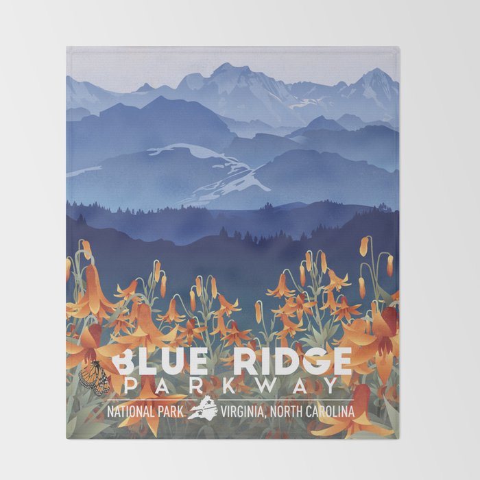 Blue Ridge Mountains Throw Blanket Gallery Image 2