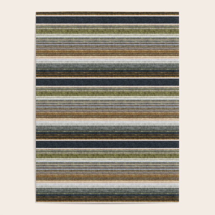 serape southwest stripe - muted natural tones Poster Gallery Image 4