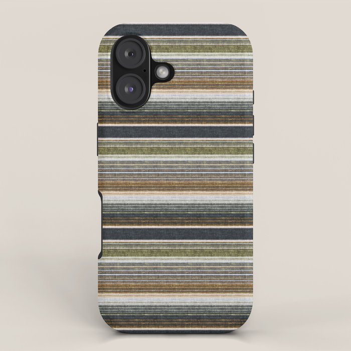 serape southwest stripe - muted natural tones iPhone Case Gallery Image 1