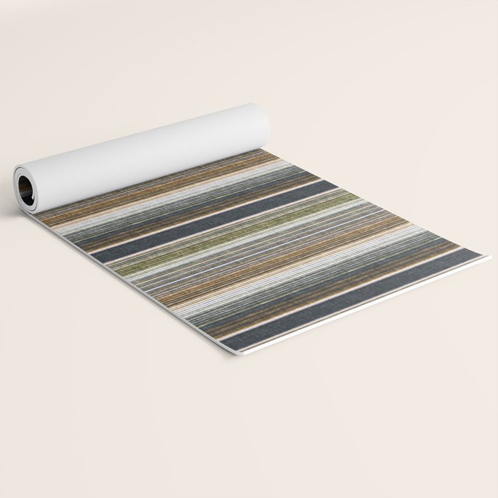 serape southwest stripe - muted natural tones Yoga Mat Gallery Image 2