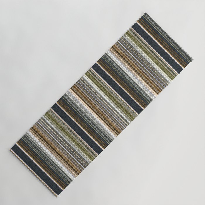 serape southwest stripe - muted natural tones Yoga Mat Gallery Image 1