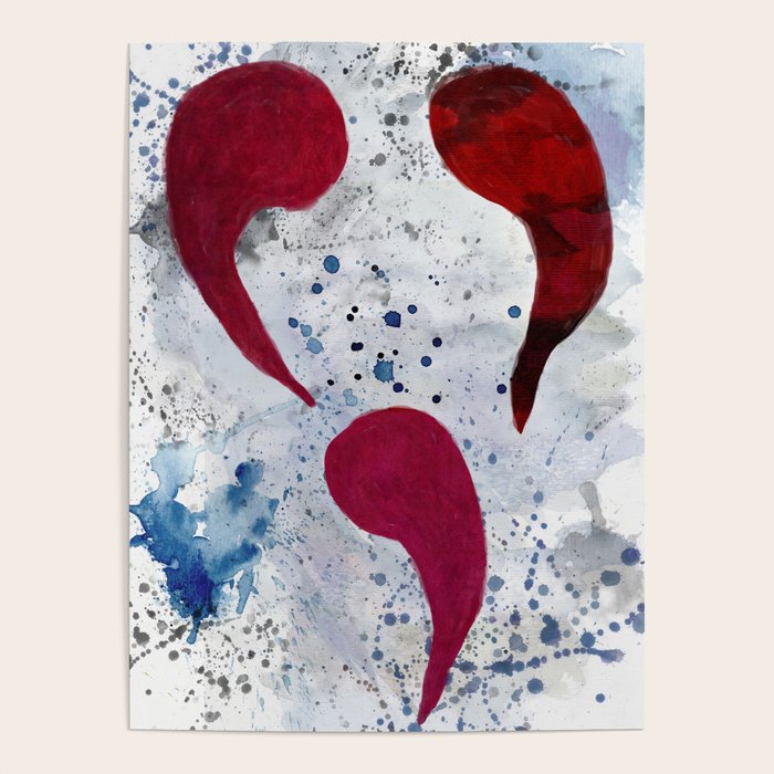 Triple Comma Club Painting Poster