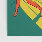 Dancing with the cat | Moody sunset light and shadows Aesthetic Green room Naked dance Femme Fatale  Poster Gallery Image 3