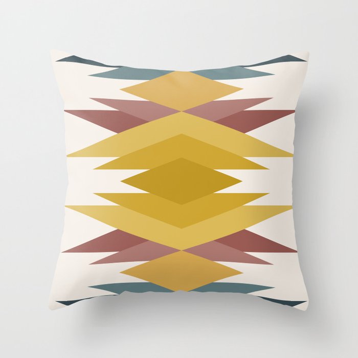 Bold Geometric Triangles III Throw Pillow Gallery Image 6
