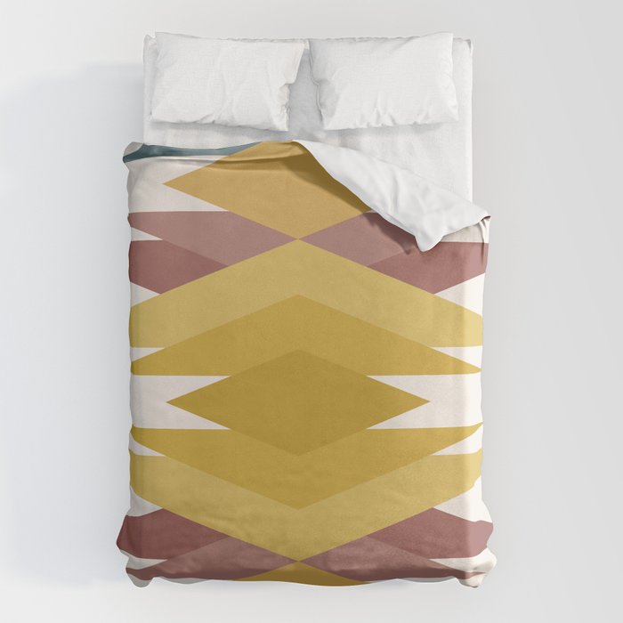 Bold Geometric Triangles III Duvet Cover Gallery Image 1