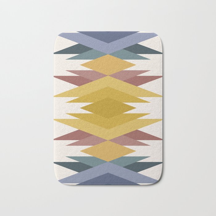 Bold Geometric Triangles III Bath Mat Gallery Image 1