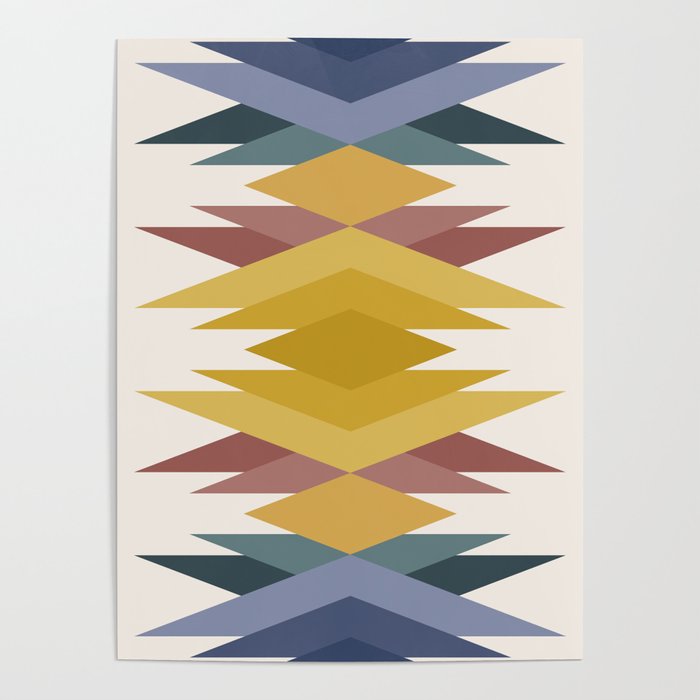 Bold Geometric Triangles III Poster Gallery Image 1