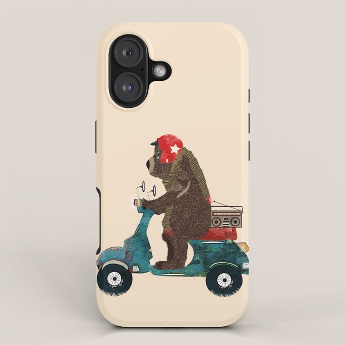 scooter bear iPhone Case Gallery Image 1
