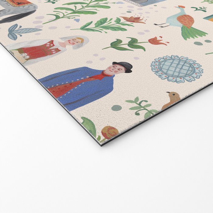Swedish Folk Art Welcome Mat Gallery Image 2