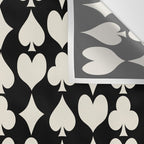 Card Suit Motifs I Black and White Wall Tapestry Gallery Image 3