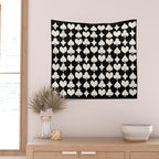Card Suit Motifs I Black and White Wall Tapestry Gallery Image 2
