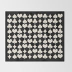 Card Suit Motifs I Black and White Throw Blanket Gallery Image 2
