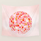 Candy Funk | Disco Ball: Peach Edition Wall Tapestry Gallery Image 4