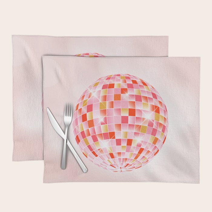 Candy Funk | Disco Ball: Peach Edition Placemat Gallery Image 1