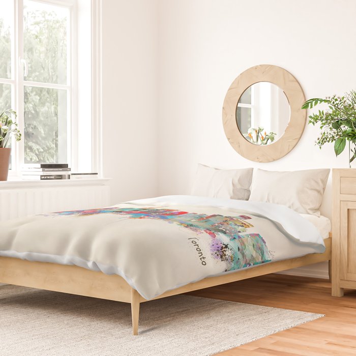 toronto canada skyline Duvet Cover Gallery Image 2