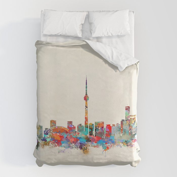toronto canada skyline Duvet Cover Gallery Image 6